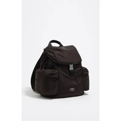 Bimba Y Lola Large Drawstring Buckle Backpack In Black
