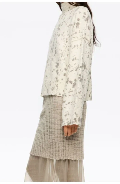 Bimba Y Lola High-neck Speckled Sweater In Neutral