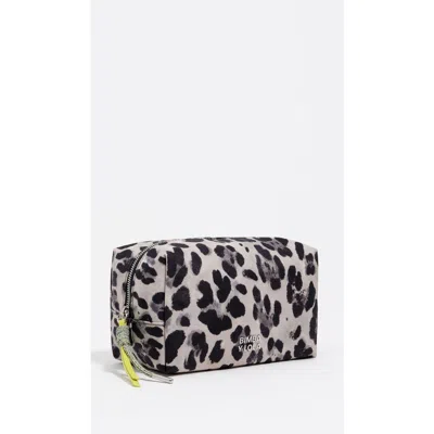 Bimba Y Lola Medium Leopard Print Nylon Make-up Case In Animal Print