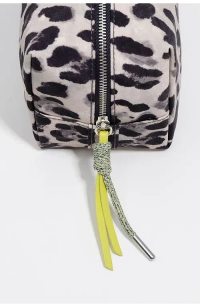 Bimba Y Lola Medium Leopard Print Nylon Make-up Case In Animal Print