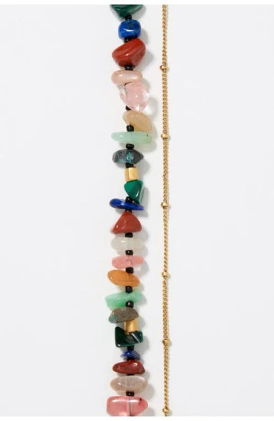 Bimba Y Lola Stone-embellished Double-layer Bracelet In Multi