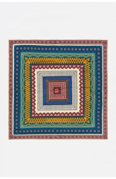 Bimba Y Lola Patterned-border Square Scarf In Multi