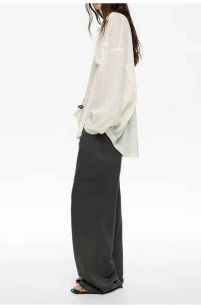 Bimba Y Lola Drawstring Patch-pocket Trousers In Gray