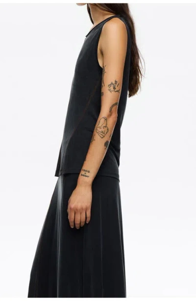 Bimba Y Lola Seam-detail Sleeveless Top In Black