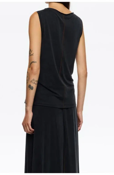 Bimba Y Lola Seam-detail Sleeveless Top In Black