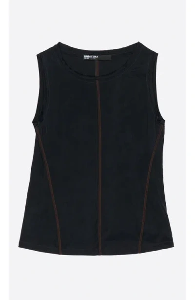 Bimba Y Lola Seam-detail Sleeveless Top In Black