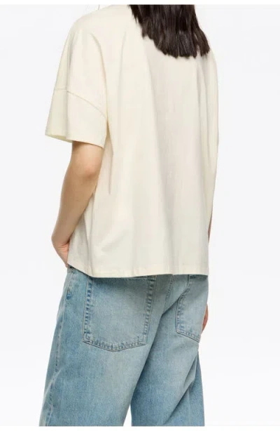 Bimba Y Lola Logo-embroidered Fringed T-shirt In White