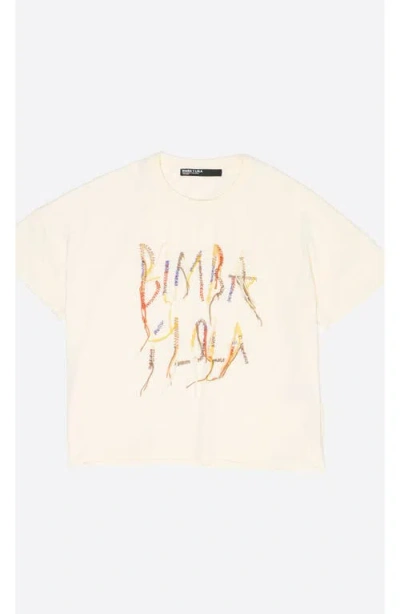 Bimba Y Lola Logo-embroidered Fringed T-shirt In White