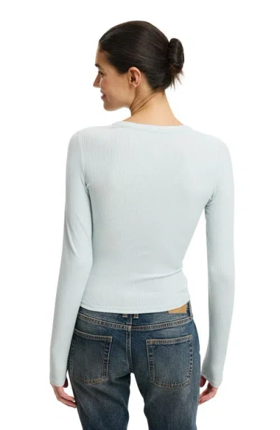 Cotton On Ryan Henley Long Sleeve In Blue