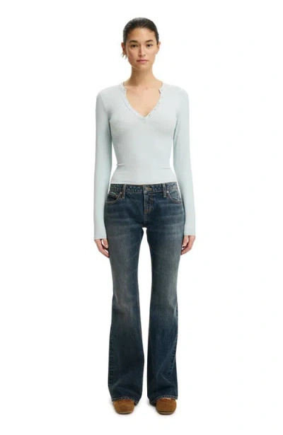 Cotton On Ryan Henley Long Sleeve In Blue