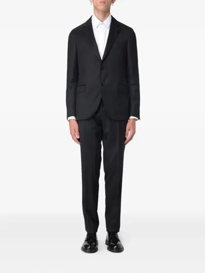 Lardini Single-breasted Suit In Black