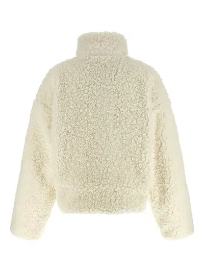 Entire Studios Textured High Neck Down Jacket In Neutral