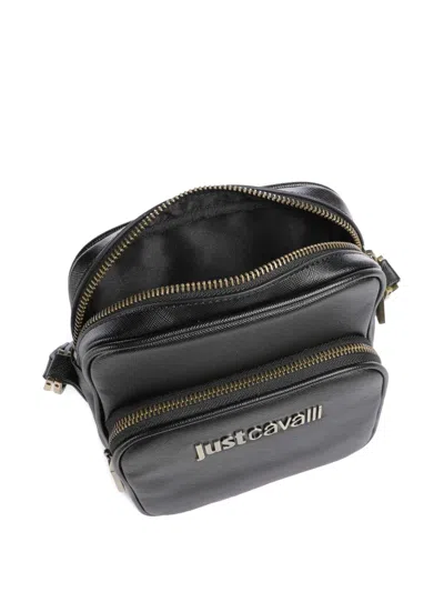 Just Cavalli Zip-fastening Messenger Bag In Black