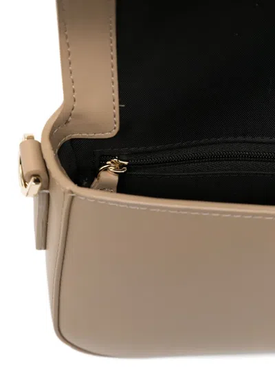 Lacoste Logo-appliqué Flap Bag In Brown