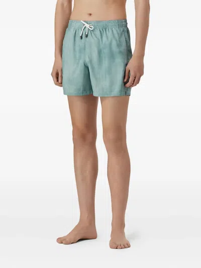 Canali Drawstring Swim Shorts In Blue