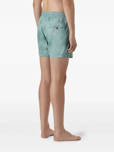 Canali Drawstring Swim Shorts In Blue
