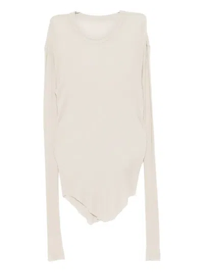 Julius Raw-edge T-shirt In White