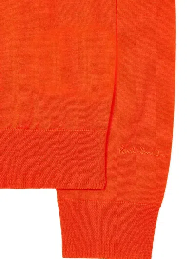 Paul Smith Crew-neck Long-sleeves Sweater In Orange