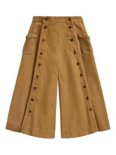 Rrl Caitlyn Front-buttoned Skirt In Brown