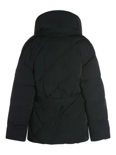 Mackage Olive Belted Quilted Down Jacket In Black