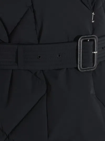 Mackage Olive Belted Quilted Down Jacket In Black