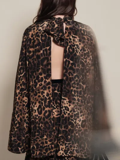 Johanna Ortiz Post Treasured Open-back Cutout Leopard-print Silk-blend Maxi Dress In Animal Print