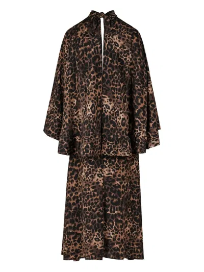 Johanna Ortiz Post Treasured Open-back Cutout Leopard-print Silk-blend Maxi Dress In Animal Print