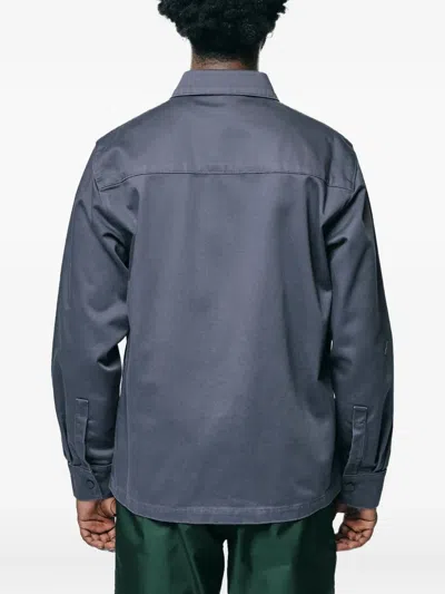 Gr10k Collared Shirt With Long Sleeves And Chest Pocket In Gray