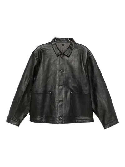 Taiga Takahashi Lot .804 Leather Jacket In Black