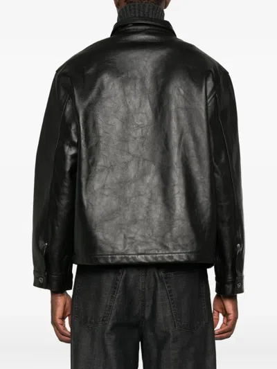 Taiga Takahashi Lot .804 Leather Jacket In Black