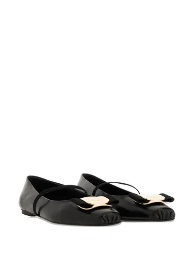 Ferragamo New Vara Ballet Flats In Black