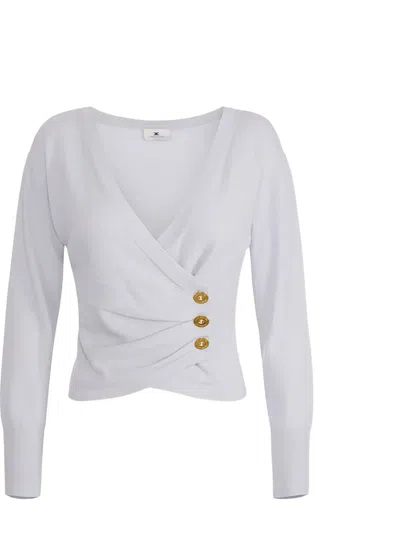 Elisabetta Franchi Button-detail Top In White