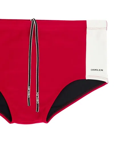 Osklen Duo-colour Swim Trunks In Red