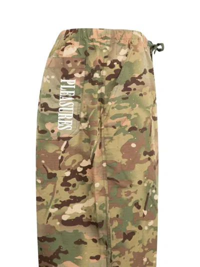 Pleasures Gem Drawstring Camouflage Trousers In Multi