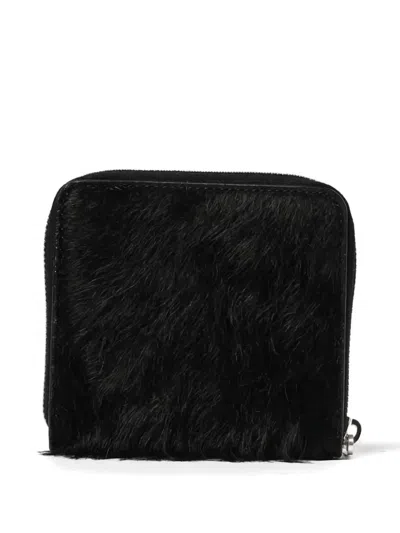 Rick Owens Zip Wallet In Brown