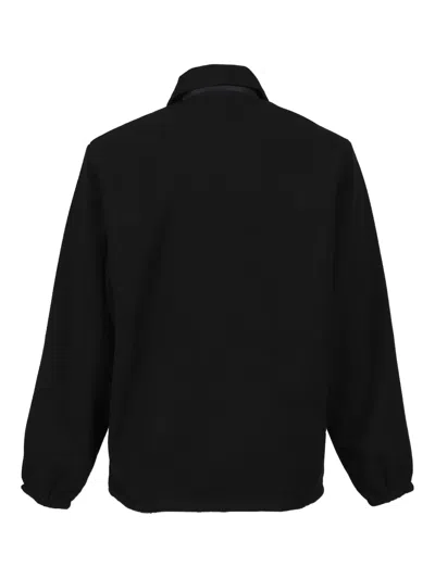 Gr10k Minimalistic Black Jacket With Zip Fastening And Turn-down Collar In Black