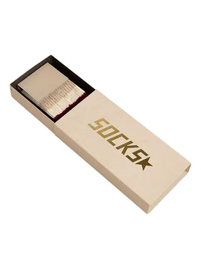 Golden Goose Striped  Socks In Neutral