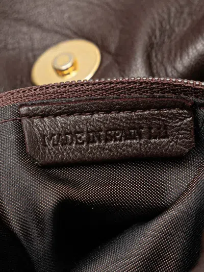 Pre-owned Loewe 2000-2025 Nappa Flamenco Drawstring Crossbody Bag In Brown