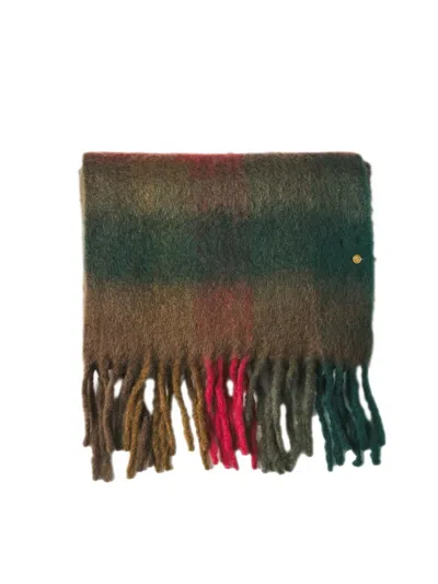 SCARVES 格纹流苏边围巾