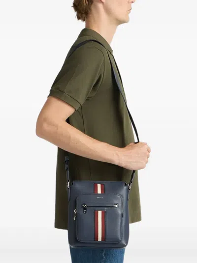 Bally Leather Cross Body Bag In Blue