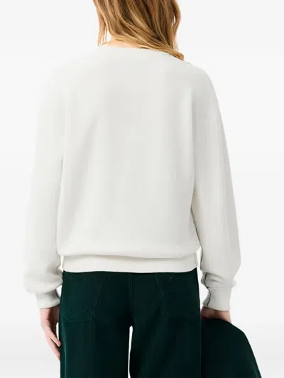 Lacoste Logo-patch Sweater In White
