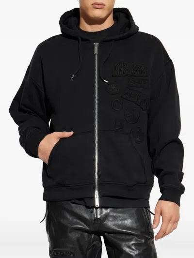 Dsquared2 X Magliano Zip-up Drawstring Hoodie In Black