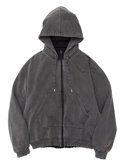 LOGO细节拉链连帽衫