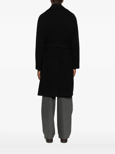 Tagliatore Wool Double-breasted Coat In Black