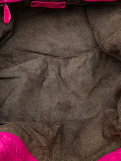 Pre-owned Bottega Veneta 2012-2025 Large Nappa Intrecciato Cesta Tote Bag In Pink