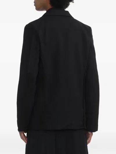 Black Comme Des Garçons Pocket Button Blazer In Black