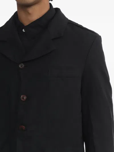 Black Comme Des Garçons Pocket Button Blazer In Black