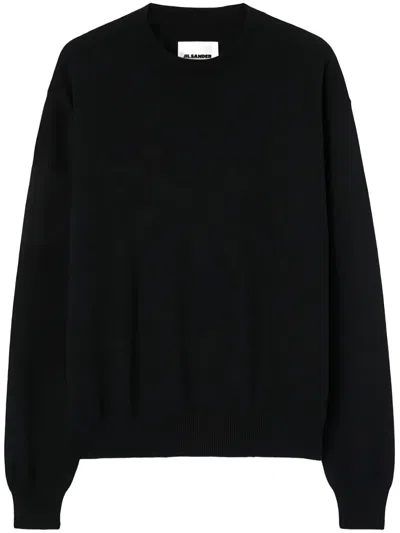 Jil Sander Crew-neck Sweater In Black