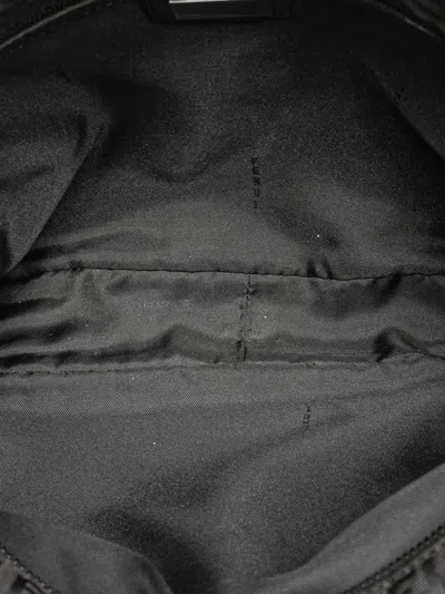 Pre-owned Fendi 2000-2010 Zucchino Canvas Crossbody Bag In Black