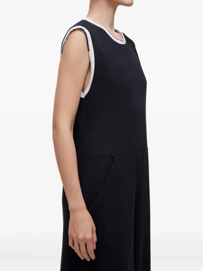 Osklen Sleeveless Contrast-trim Jumpsuit In Black